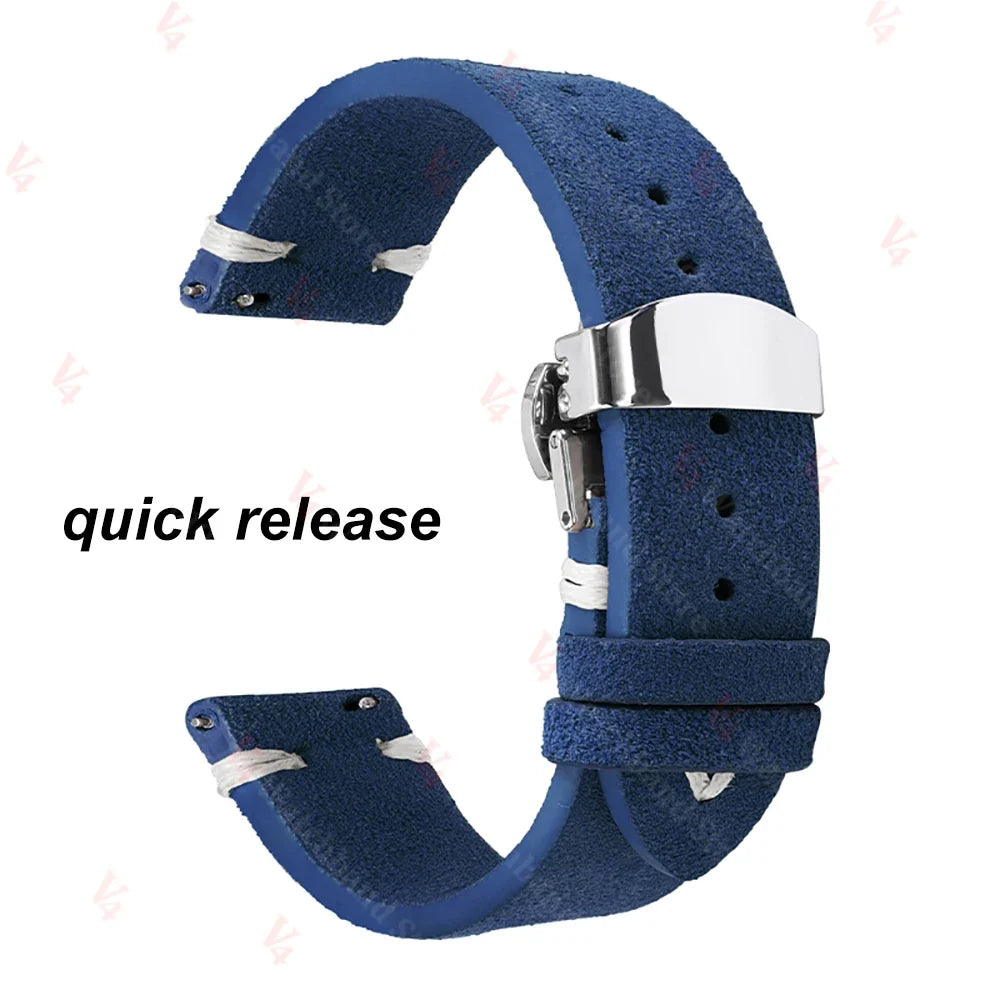 Garmin 18/20/22mm Quick Release Suede Band with Butterfly Clasp