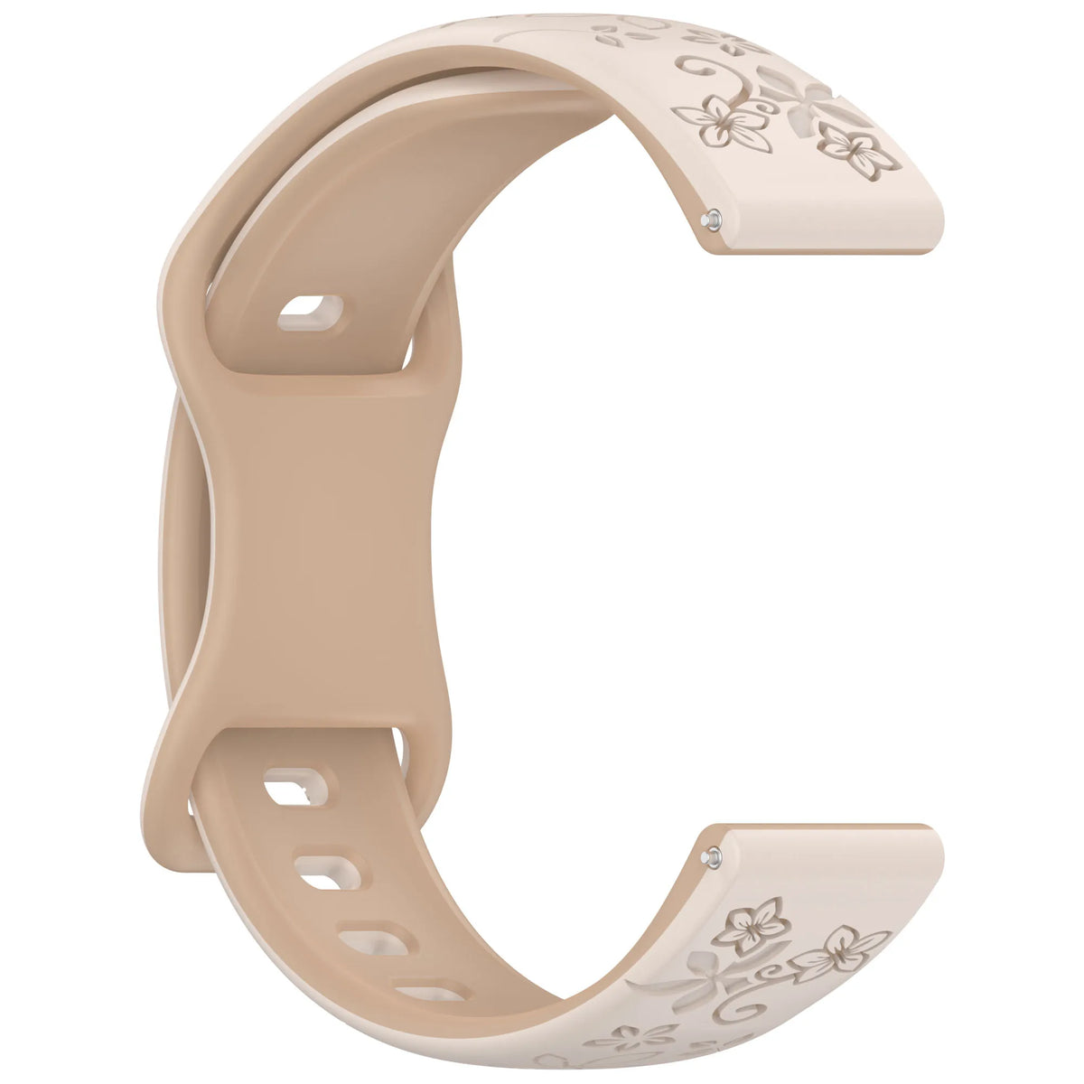 Garmin 18/20/22mm Quick Release Floral Engraved Silicone Band