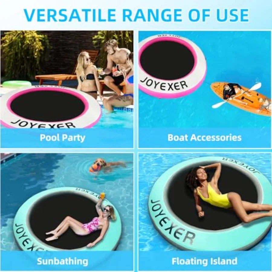 Round Inflatable Water Hammock For Adults Floating Dock Platform