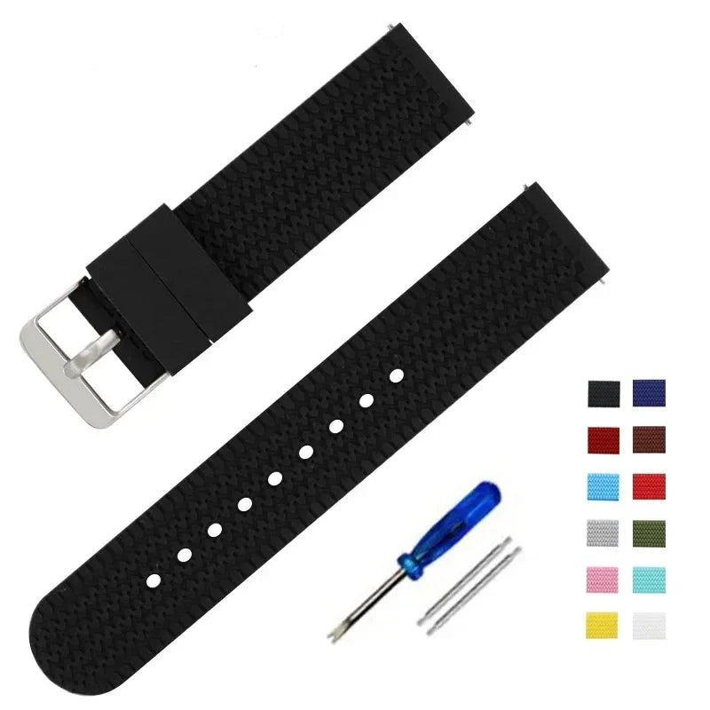 Garmin 18/20/22/24mm Quick Release Textured Silicone Sport Band