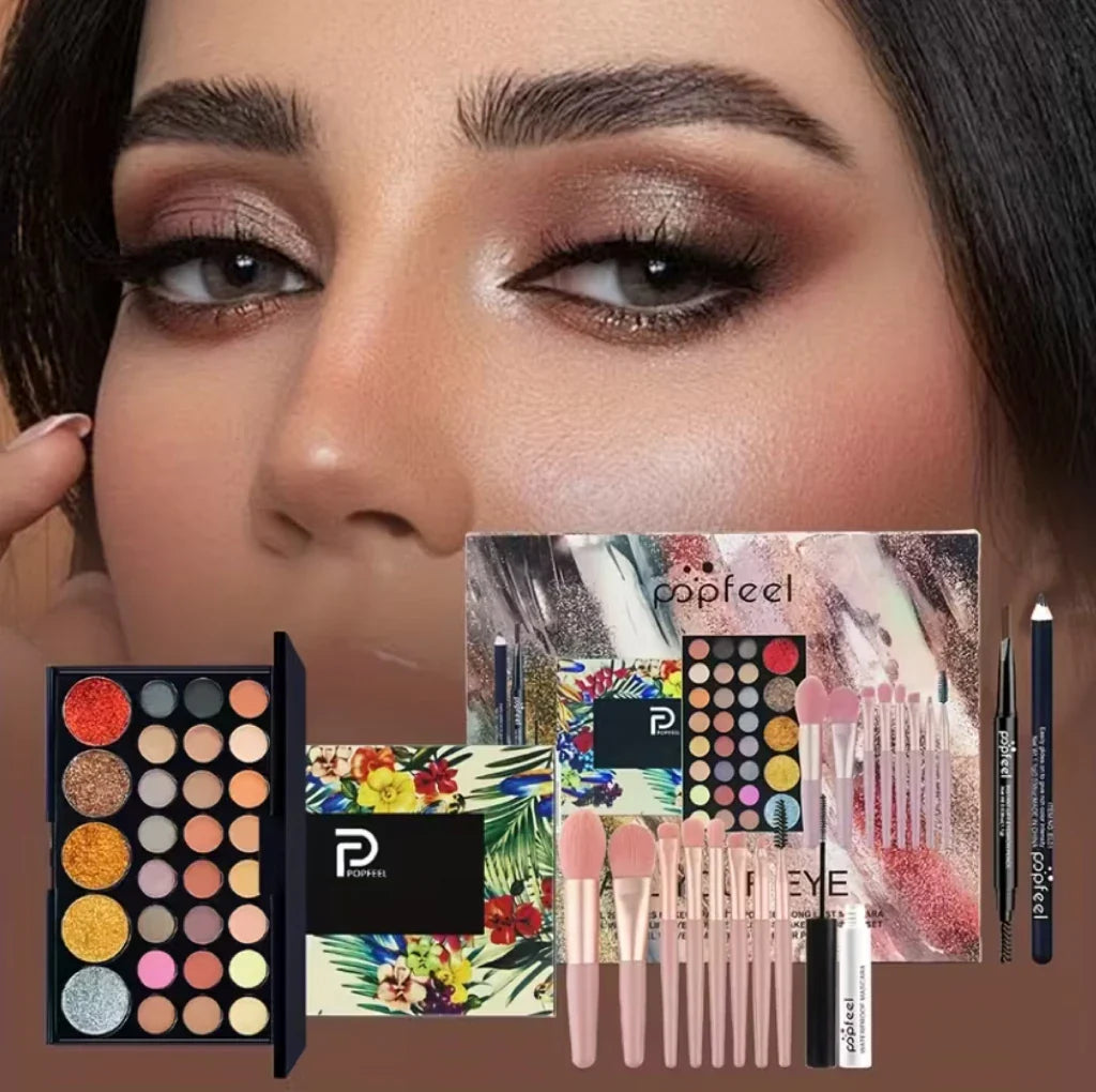 POPFEEL All In One Full Face Makeup Kit With Mascara And Eyeshadow Palette