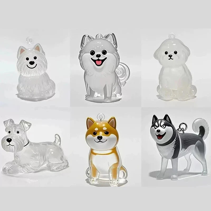 Clear Pet Hair Memorial Keepsake Capsule | Dog Fur Container Keychain for Pet Lovers