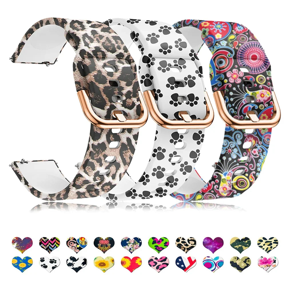 Amazfit Balance, GTR, GTS & Bip Printed Silicone Band