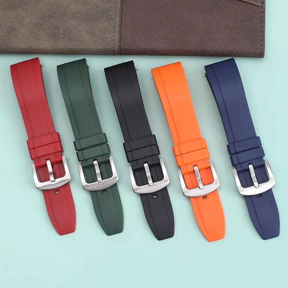 Garmin 18/20/22/24mm Quick Release Grooved FKM Rubber Band