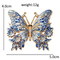 Wuli&baby Blue-and -White Porcelain Collection Animal Brooches For Women Unisex Goat Cat Butterfly Birds Party Office Brooch Pin