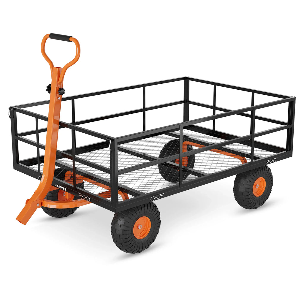 HiMISS Heavy Duty Gardening Cart 3 In 1 Pull Wagon