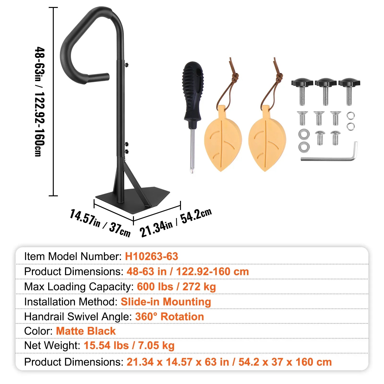 360 Degree Rotatable Spa Hand Rail Adjustable Height