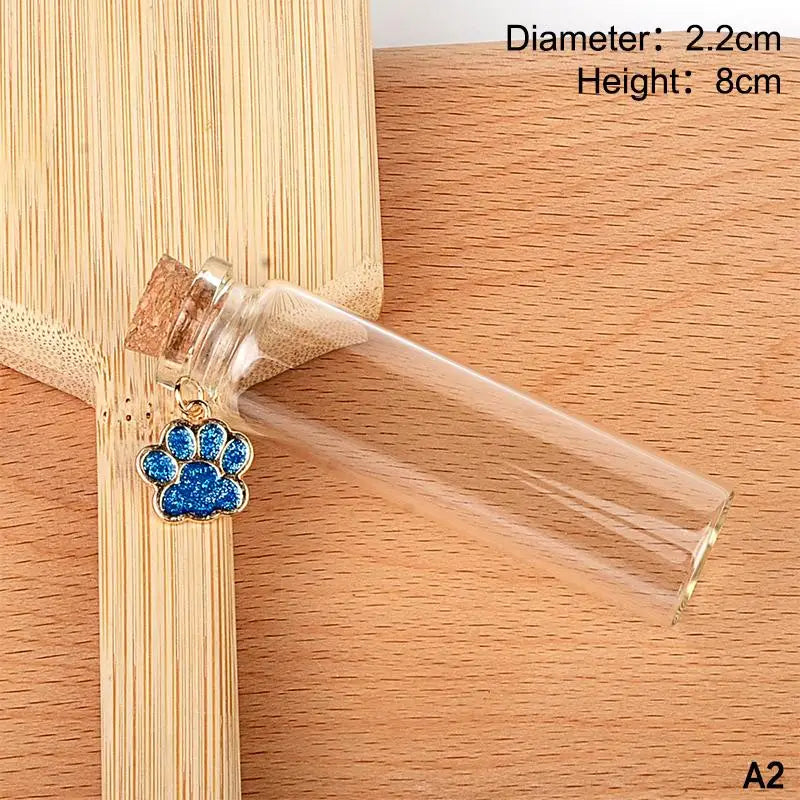 Pet Fur Memorial Glass Bottle | Cat Whiskers Storage Bottle With Cork Stopper