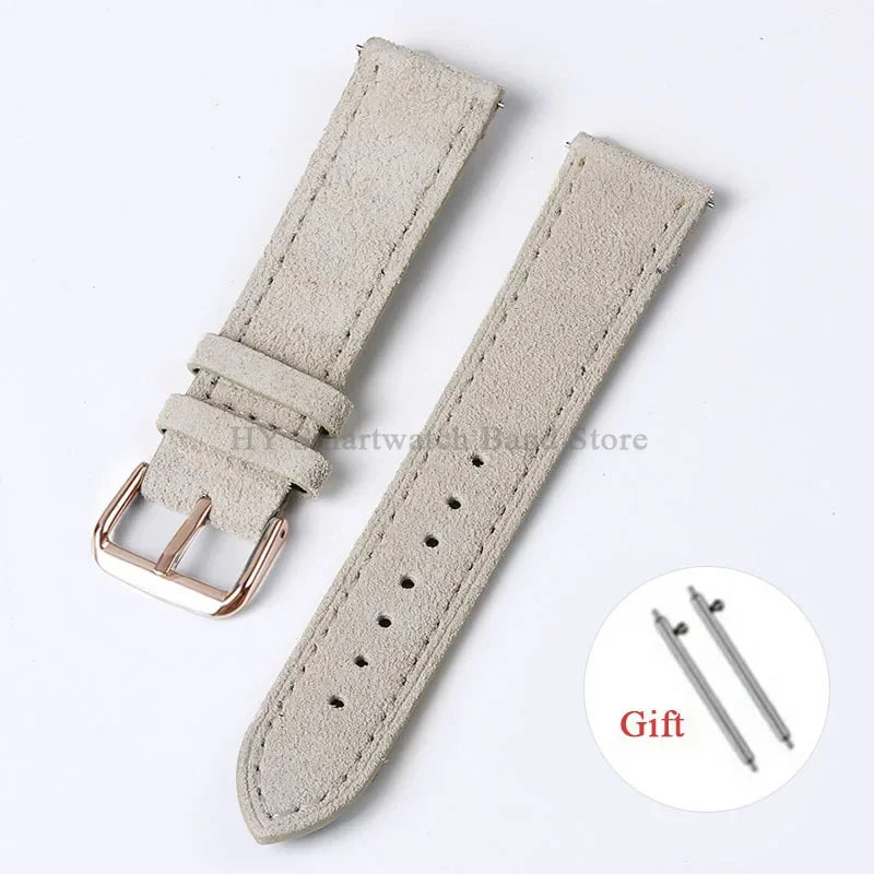 Garmin 18/20/22mm Quick Release Vintage Suede Leather Band