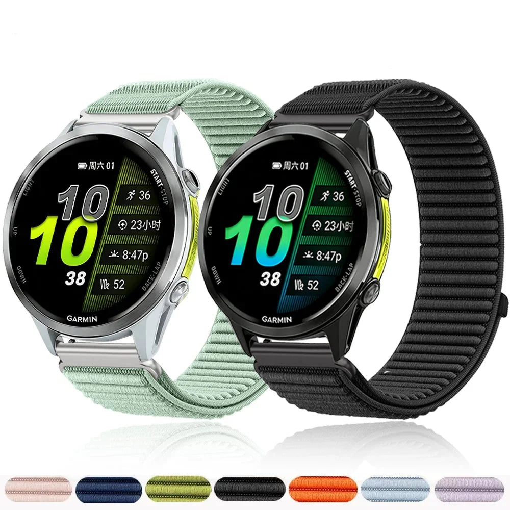 Garmin 18/20/22mm Quick Release Breathable Ribbed Nylon Loop Band