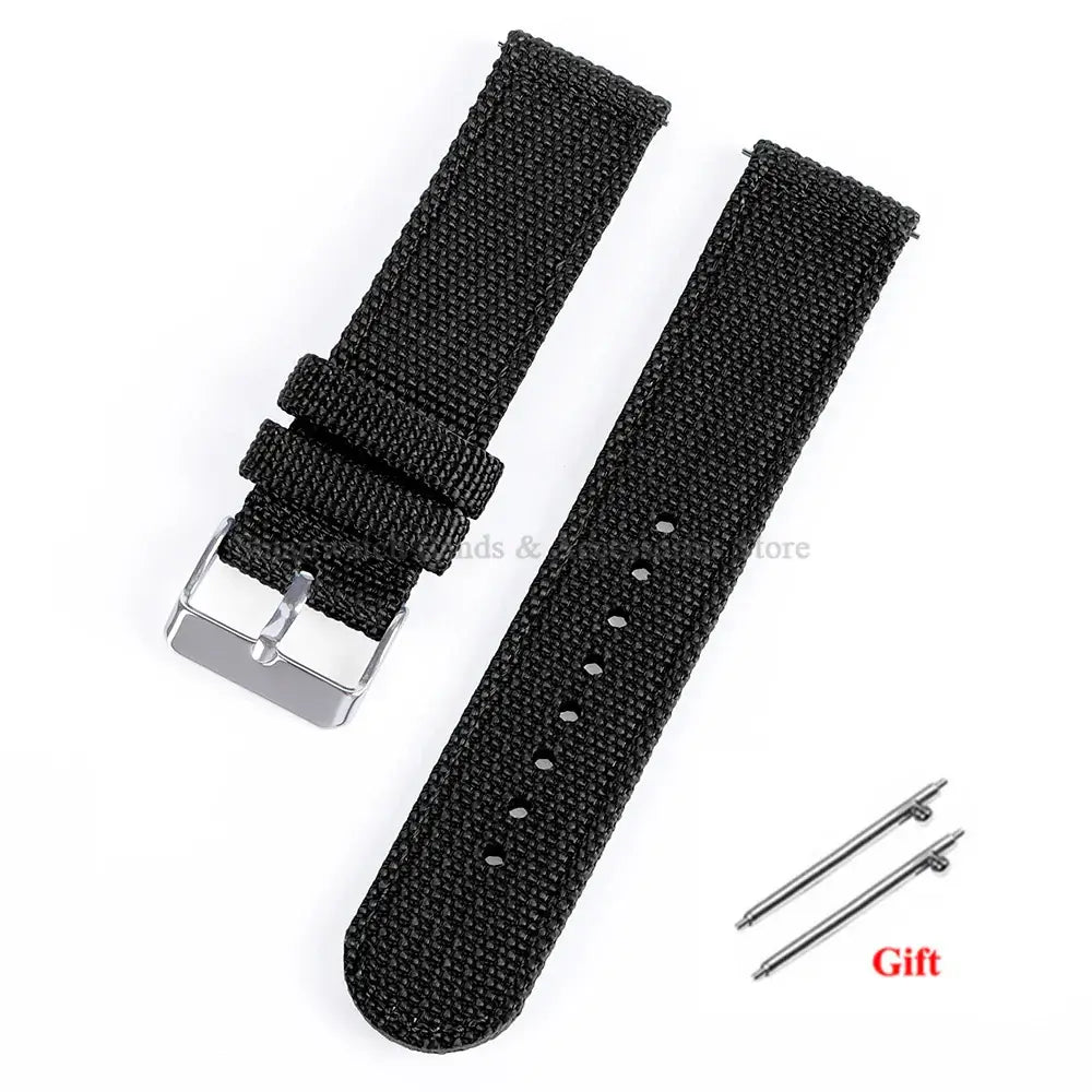 Garmin 18/20/22mm Quick Release Woven Nylon Band with Buckle Options