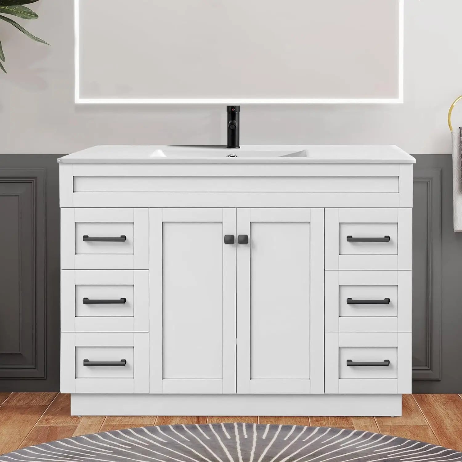 Bathroom Vanity With Sink, Soft Close Doors And Full Extension Drawers