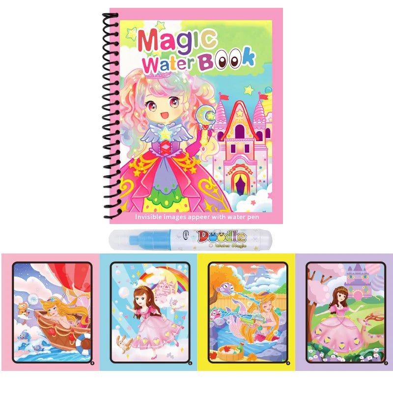 Reusable Water Drawing Book | Mess-Free Magic Painting Pad for Kids