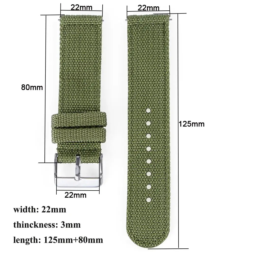 Garmin 18/20/22mm Quick Release Woven Nylon Band with Buckle Options