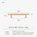 Nurlin French Luxury Solid Brass Kitchen Cabinet Furniture Drawer Cabinet Door Handle Round Knobs T-Bar Wardrobe Pull