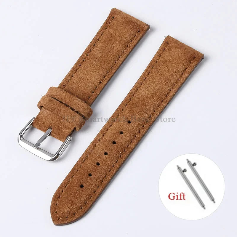 Garmin 18/20/22mm Quick Release Vintage Suede Leather Band