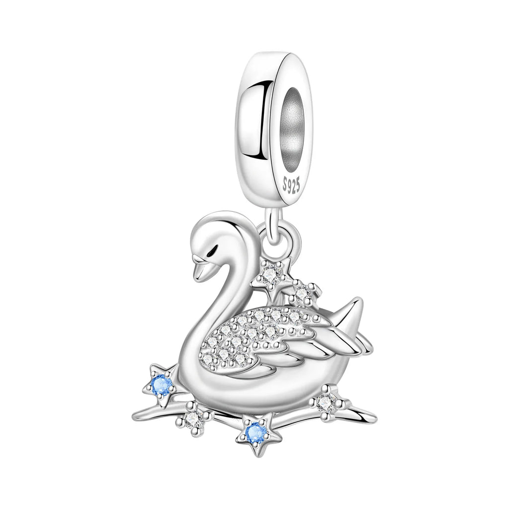 Hot Sale 925 Sterling Silver Dog Cat Cute Pet Animals Pendant Birthday Party Gift for Women Bangle Bracelet Necklace DIY Jewelry