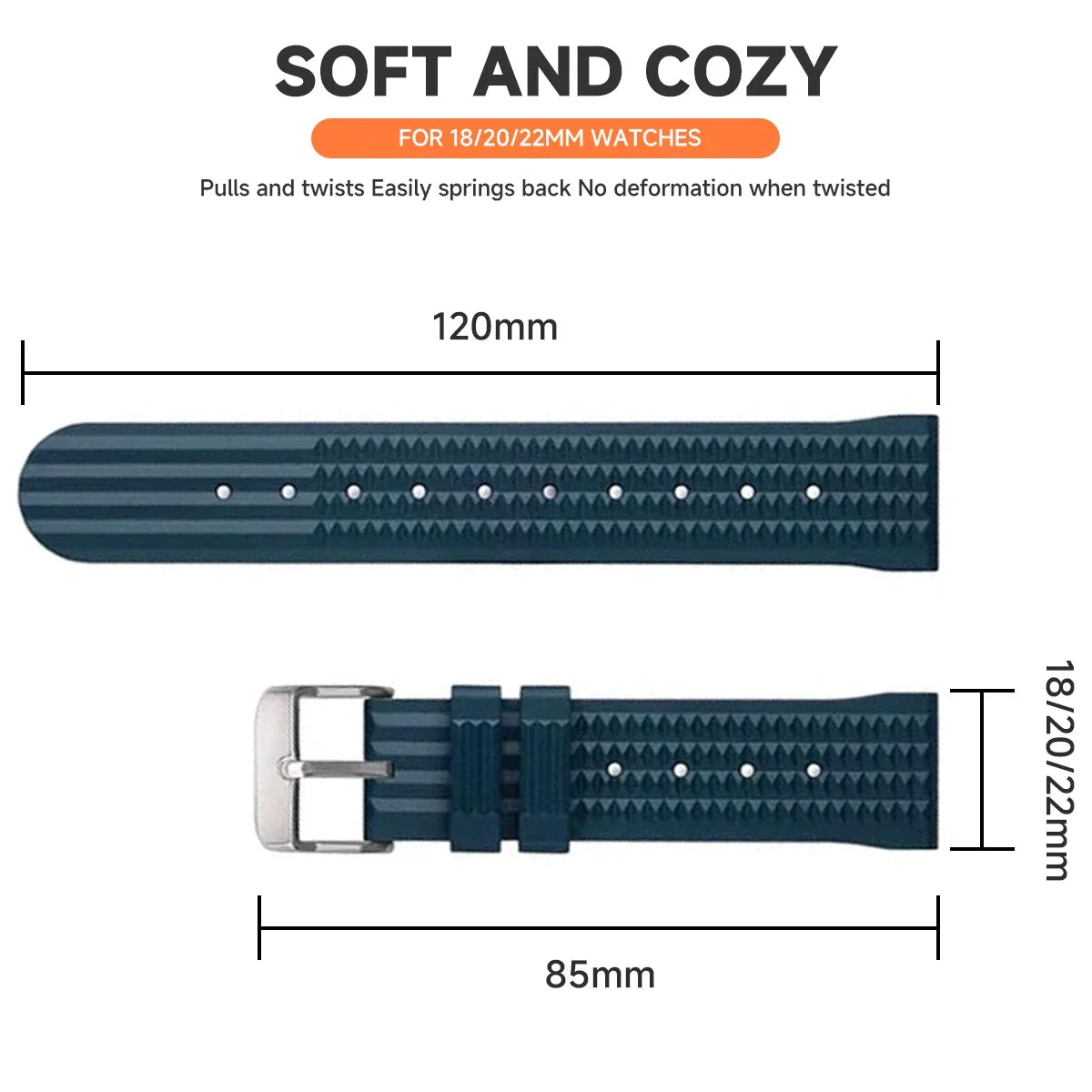 COROS PACE & APEX FKM Rubber Waffle Band