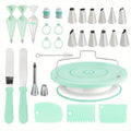 XMSJ Cake Tools Non Slip Turntable Cake Decorating Set Piping Tips