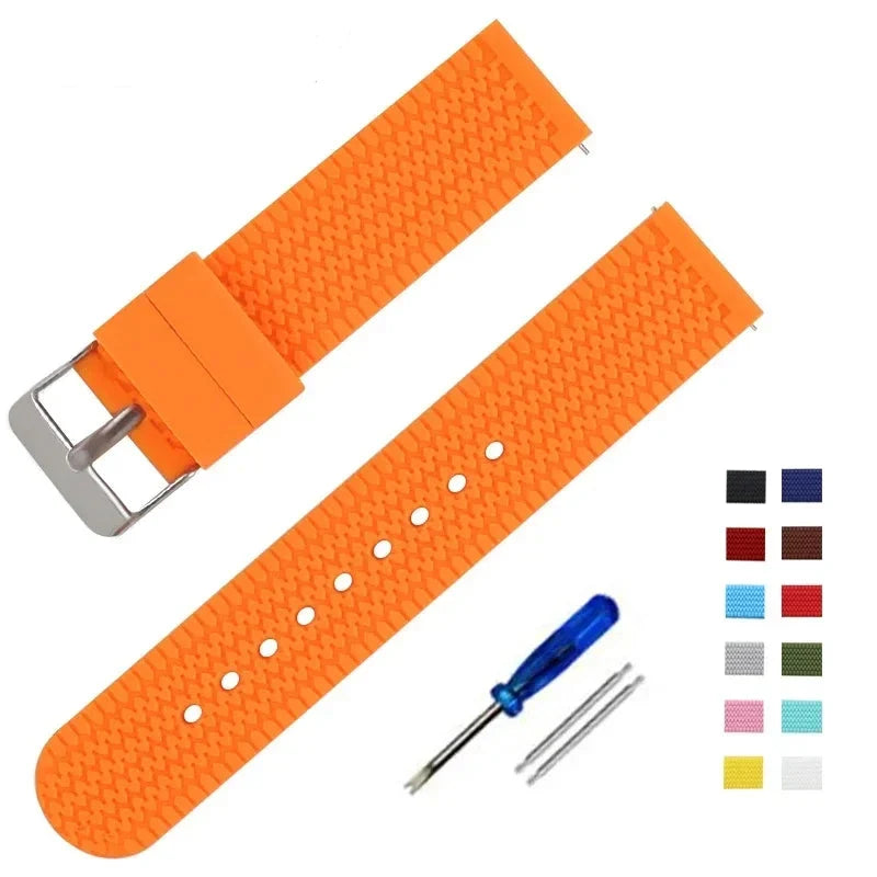 Garmin 18/20/22/24mm Quick Release Textured Silicone Sport Band