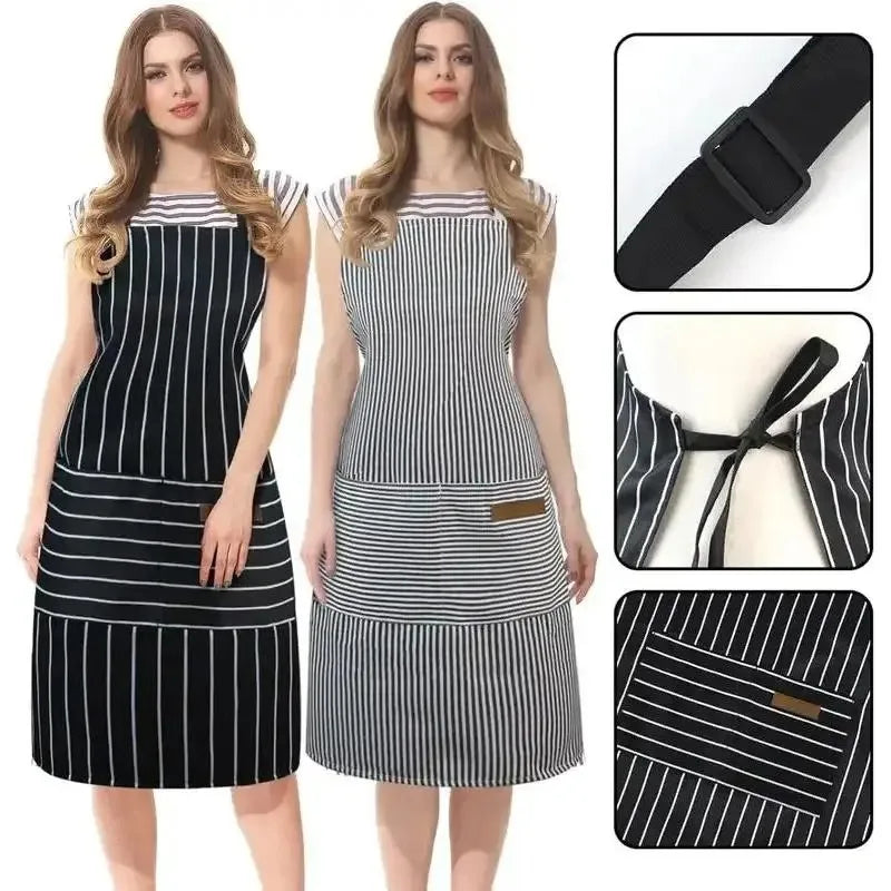 Zhejiang Craft of Weaving Adjustable Linen Kitchen Aprons, 2 Pack