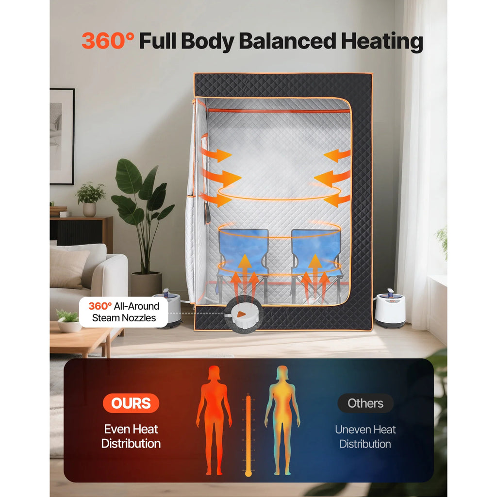Portable Steam Sauna for Home With Stainless Steel Frame