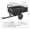 Heavy Duty Steel ATV Dump Trailer With Removable Sides And Tires
