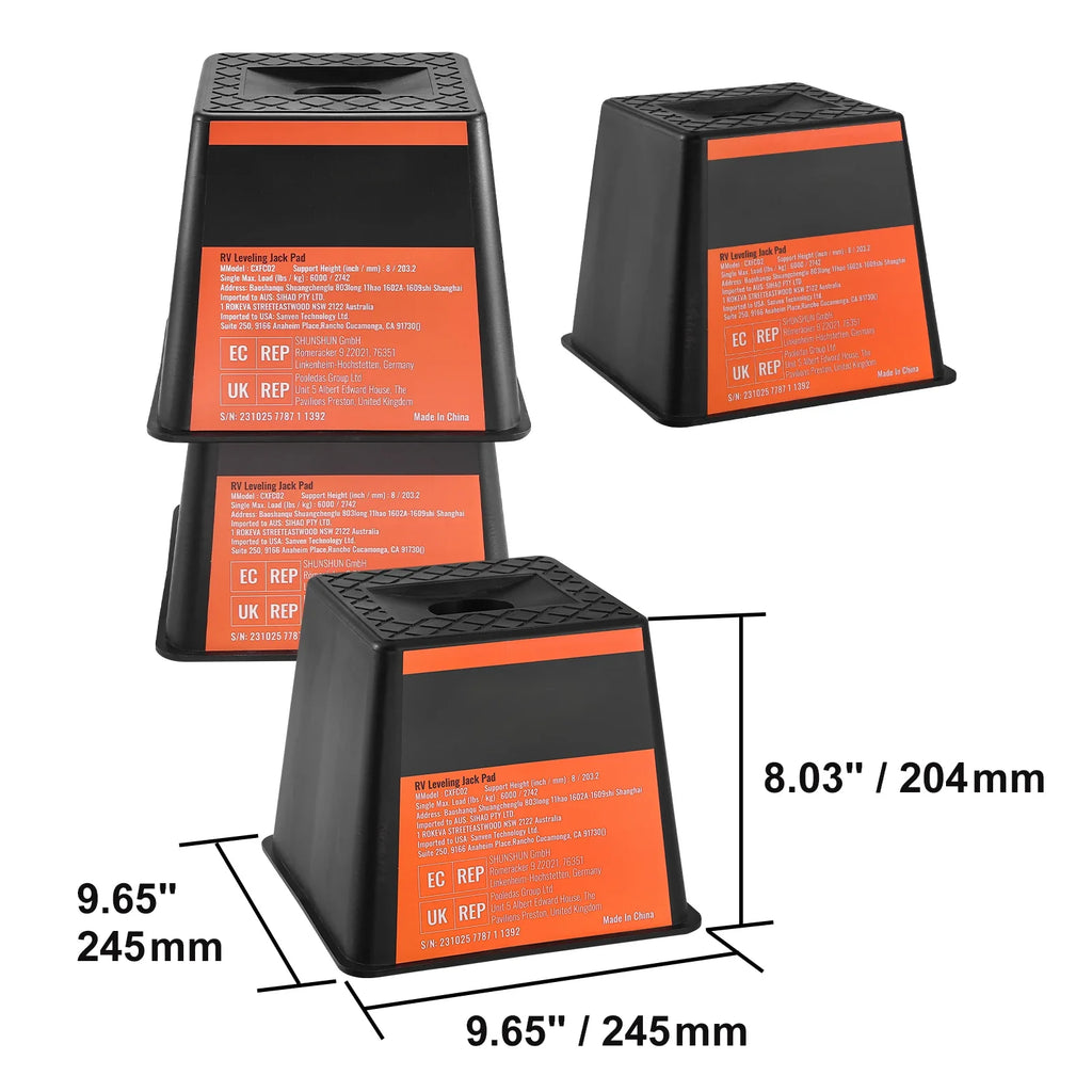 SucceBuy RV Leveling Pads Round Landing Feet Jack Stabilizers Rubber