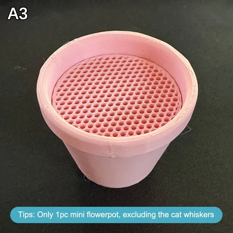 Cat Whisker and Fur Collector | Mini Flower Pot Desktop Keepsake