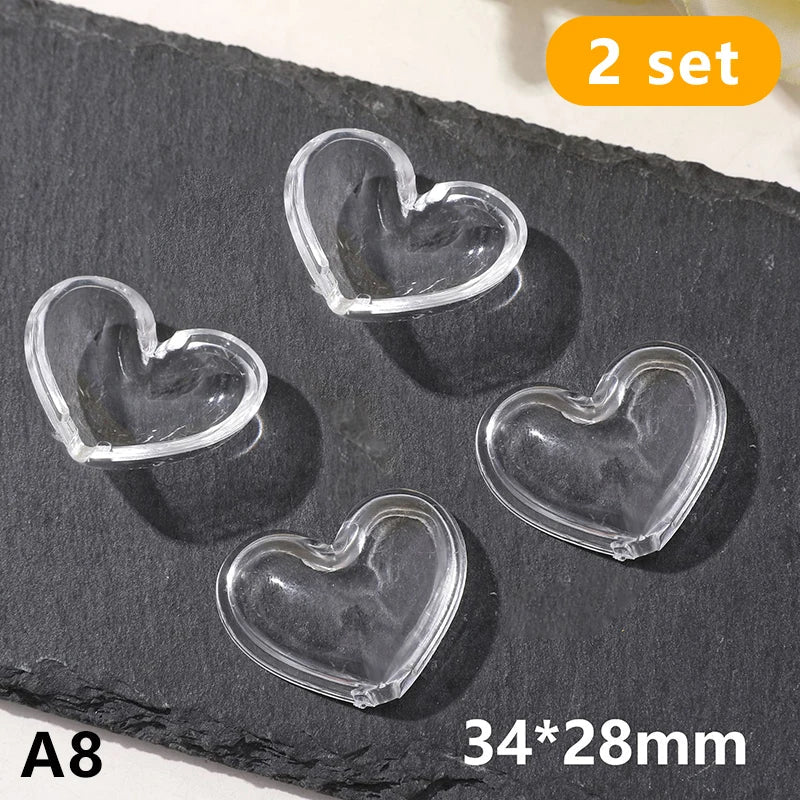 2pcs Pet Hair Keepsake Box | Transparent Dog Cat Fur Storage for DIY Memorial Decor
