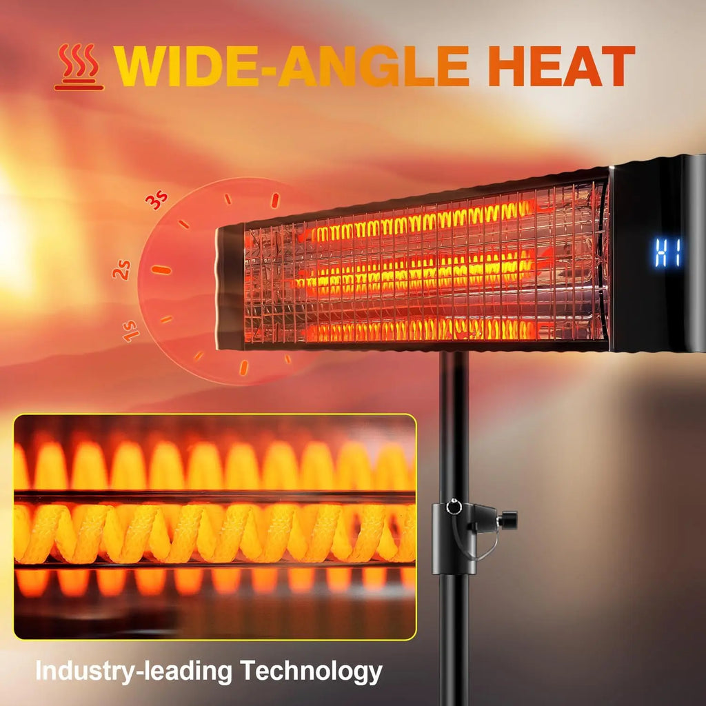 Electric Patio Heater 1500W Infrared Outdoor CSA Certified Mounts
