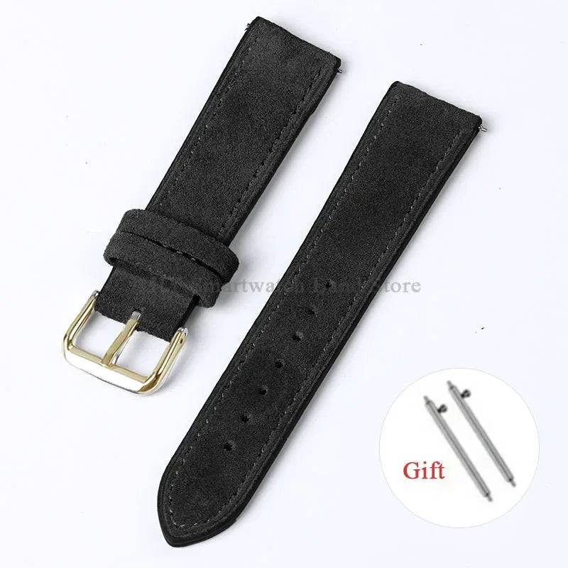 Garmin 18/20/22mm Quick Release Vintage Suede Leather Band