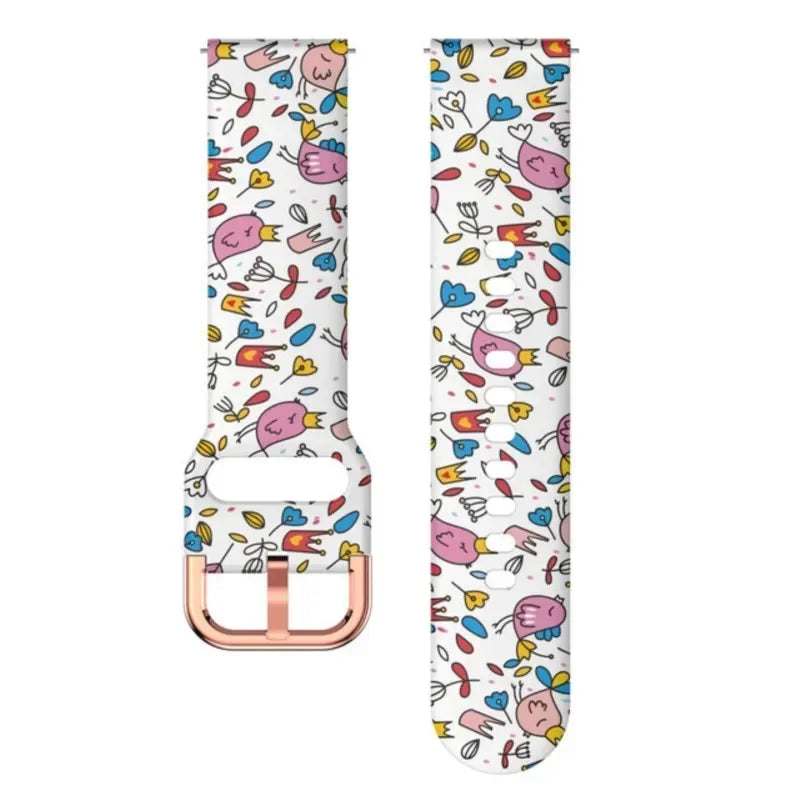 Samsung Galaxy Watch 7, 6, 5, 4 & FE Printed Silicone Band
