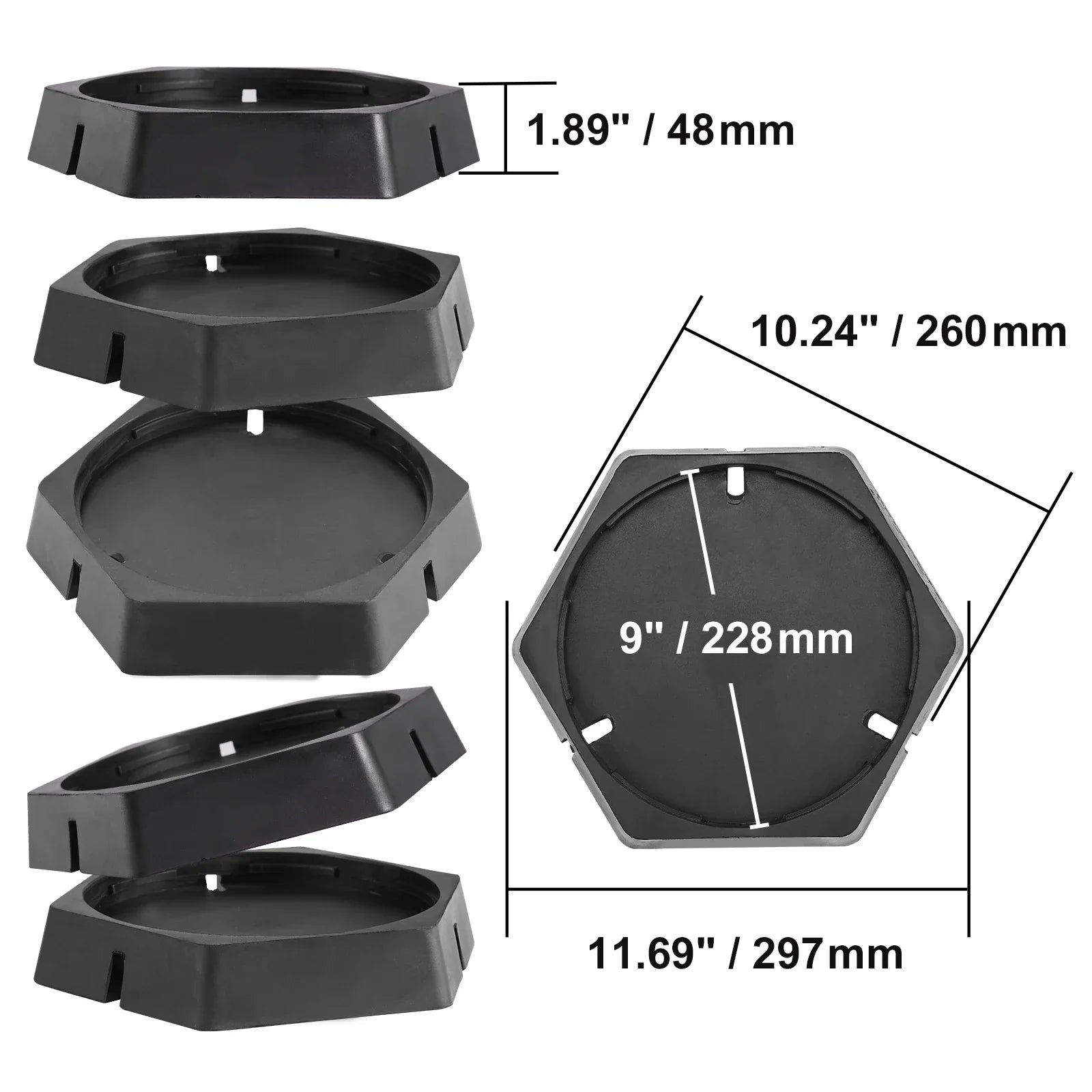 SucceBuy RV Leveling Pads Round Landing Feet Jack Stabilizers Rubber