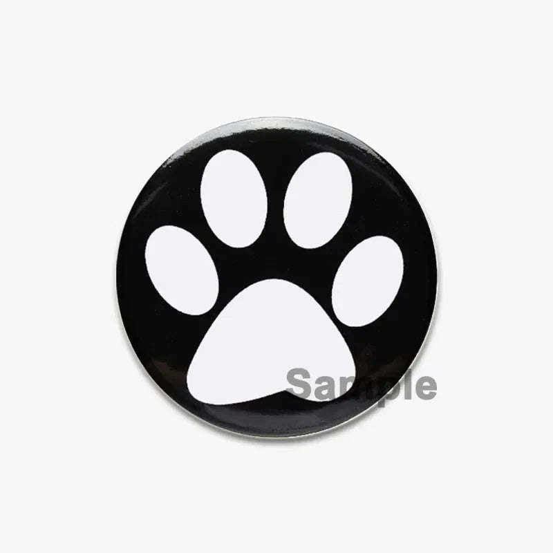 32/44/58mm Creative Round Animal Letter Pins Cartoon Character Funny