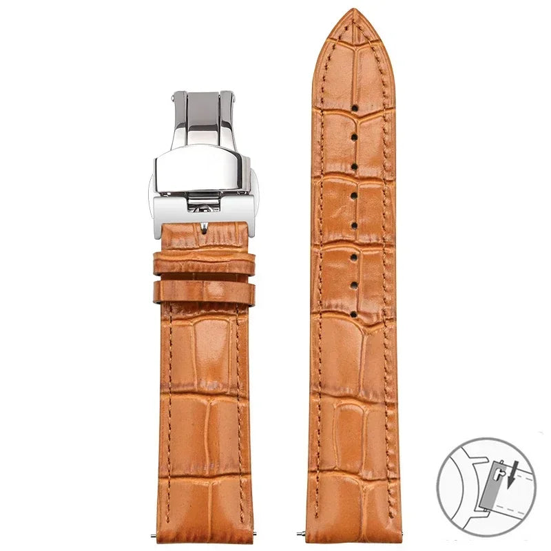 Garmin 14/18/20/22/24mm Quick Release Croc-Embossed Leather Band