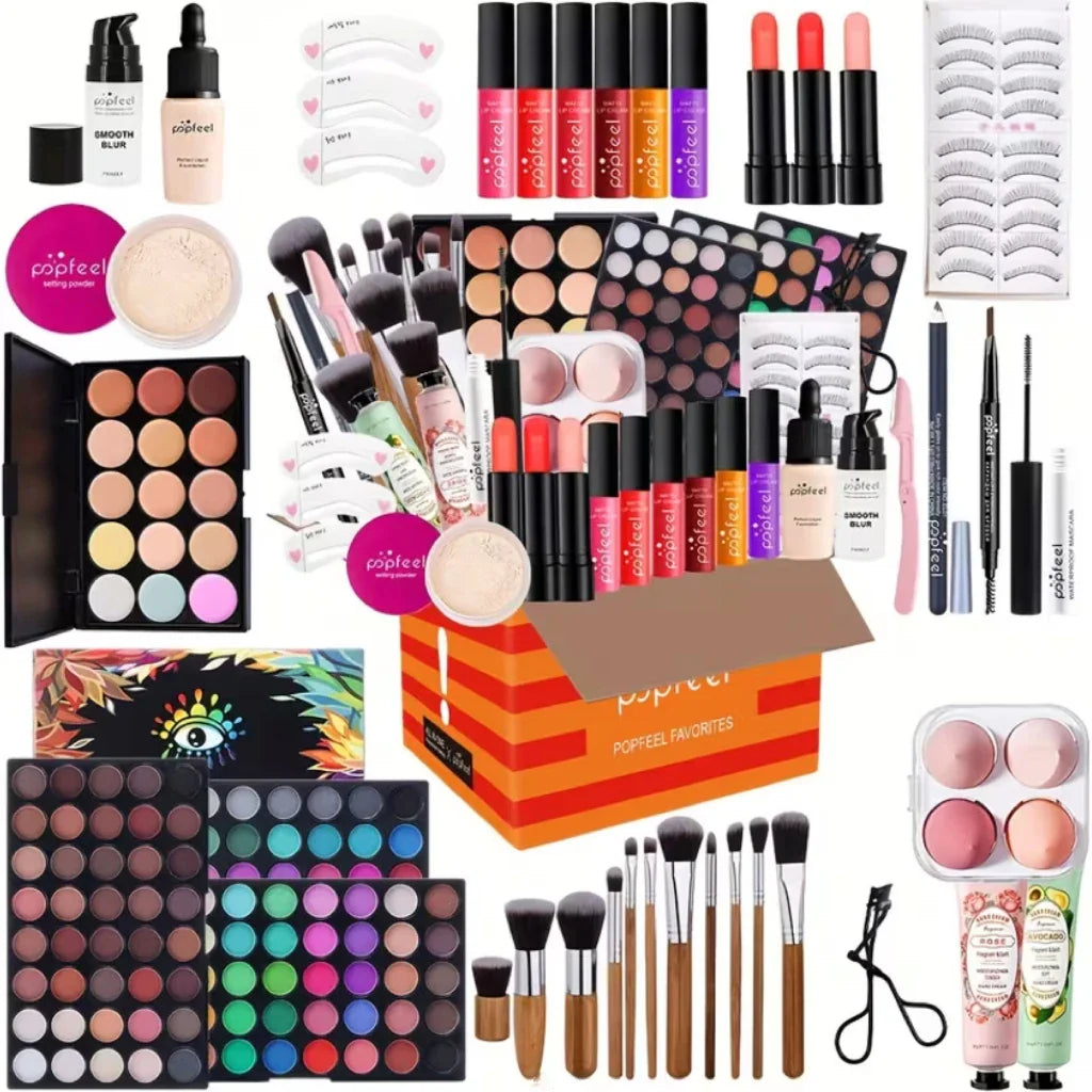 POPFEEL All In One Full Face Makeup Kit With Mascara And Eyeshadow Palette