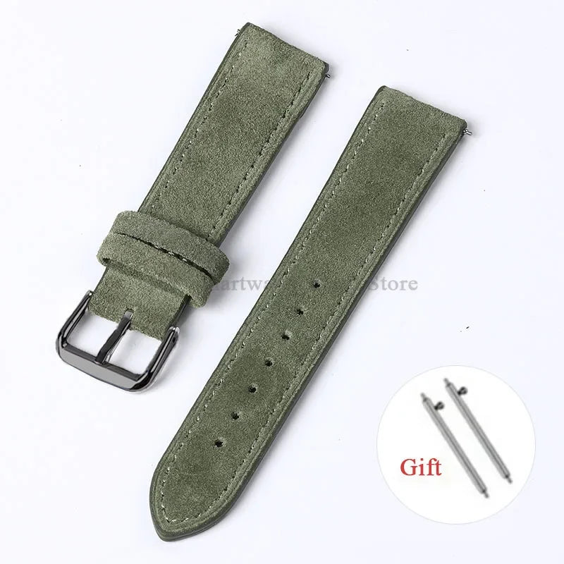 Garmin 18/20/22mm Quick Release Vintage Suede Leather Band