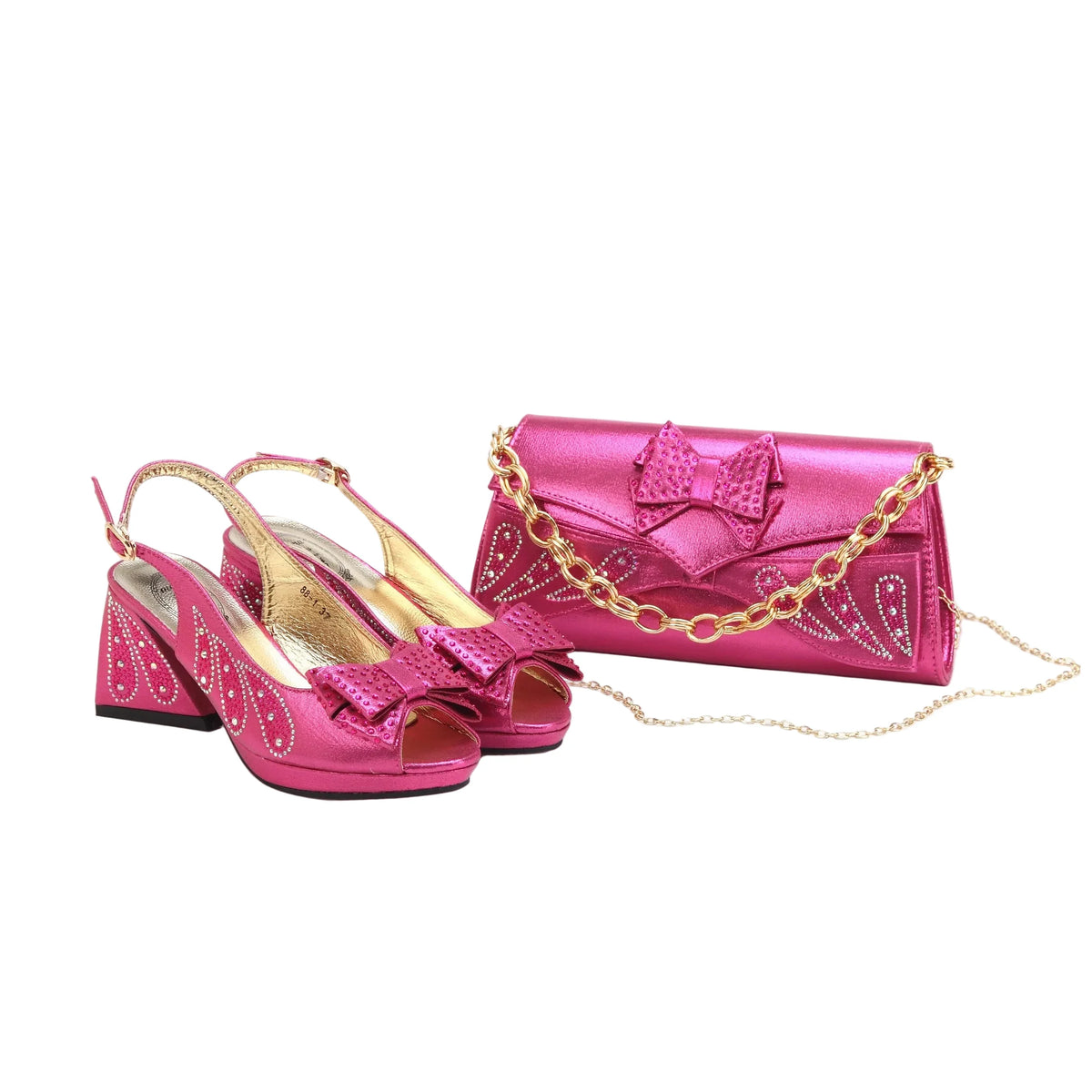 Women's Shoes and Bag Set Peep Toe EDN101