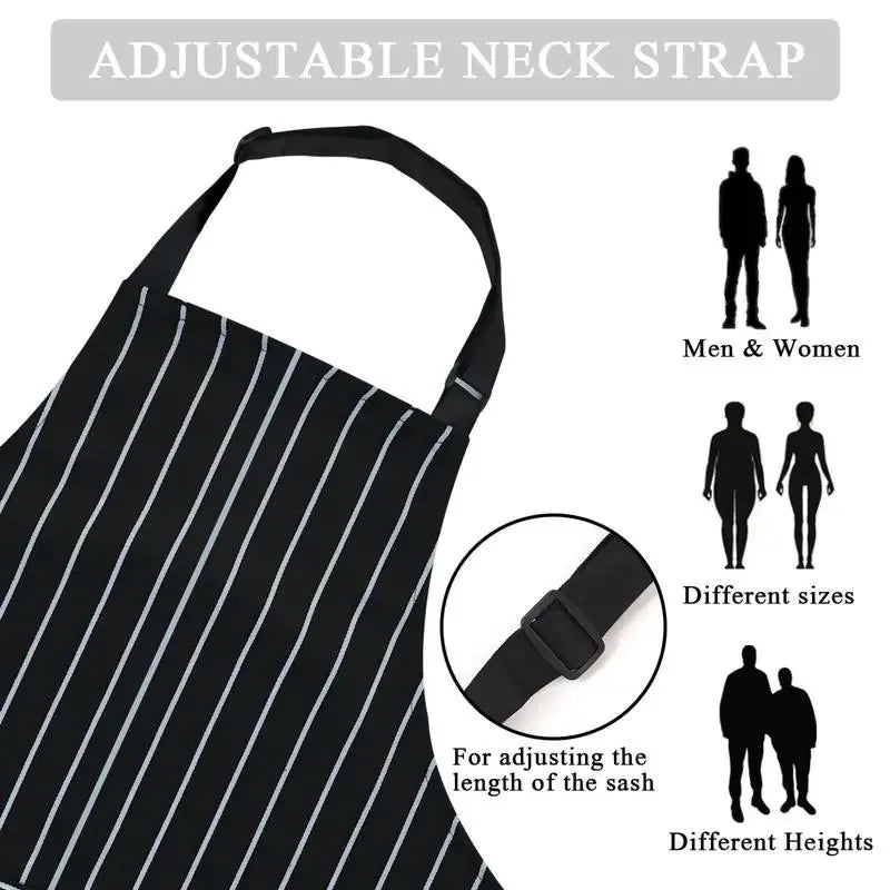 Zhejiang Craft of Weaving Adjustable Linen Kitchen Aprons, 2 Pack