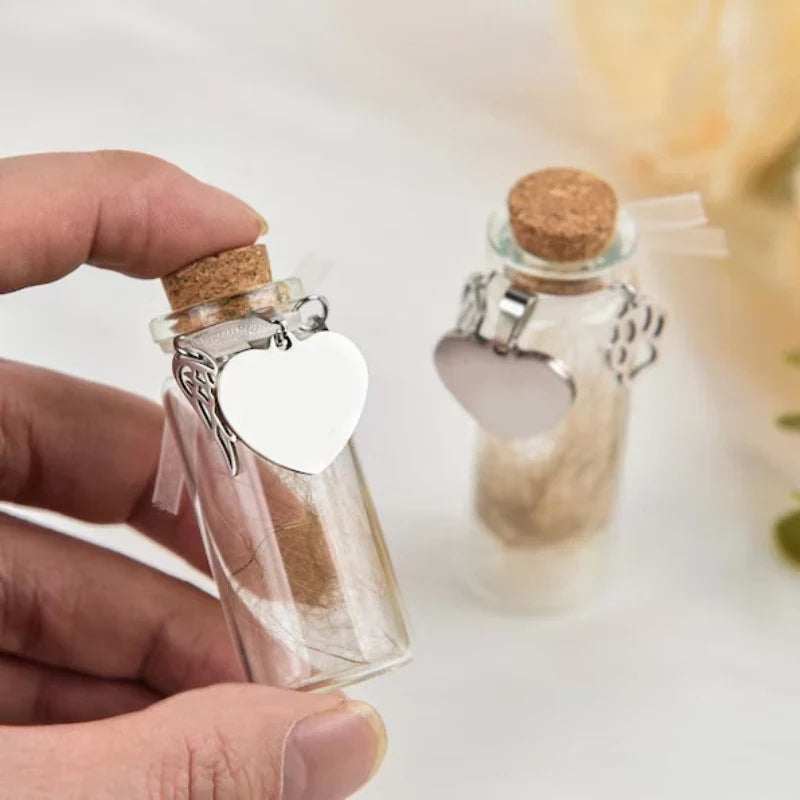 Pet Memorial Bottle for Pet Hair | Dog Cat Fur Keepsake Display and Urn Container Gift