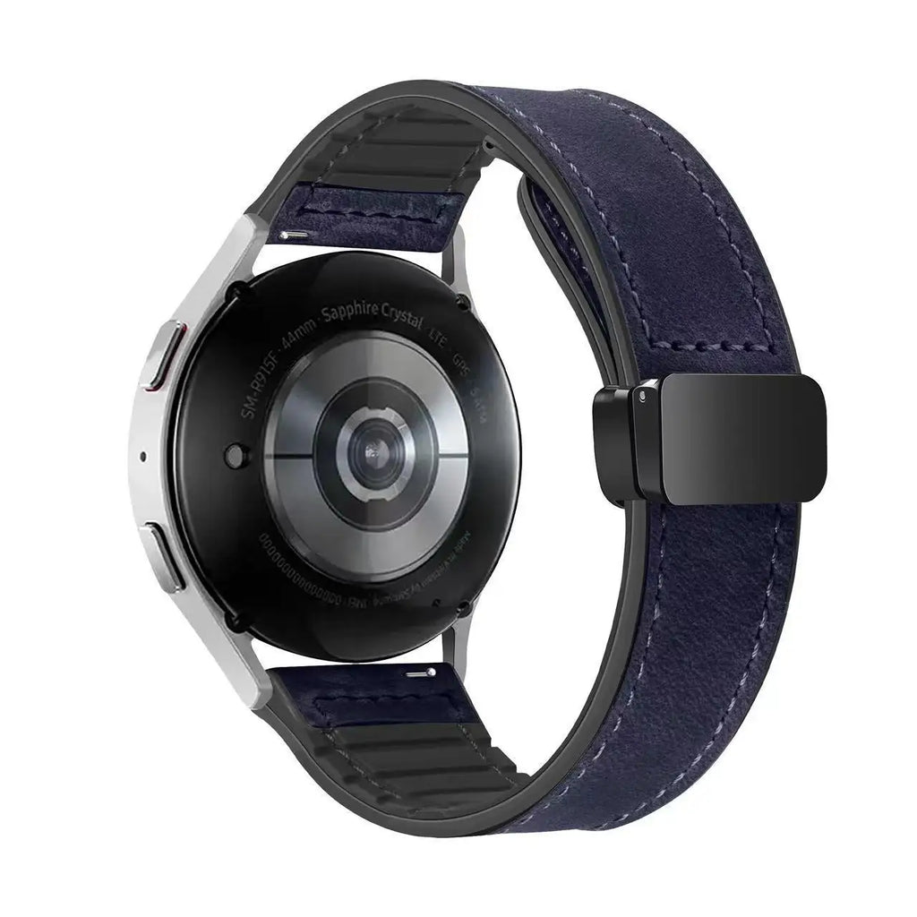 Garmin 18/20/22mm Quick Release Leather and Silicone Magnetic Band