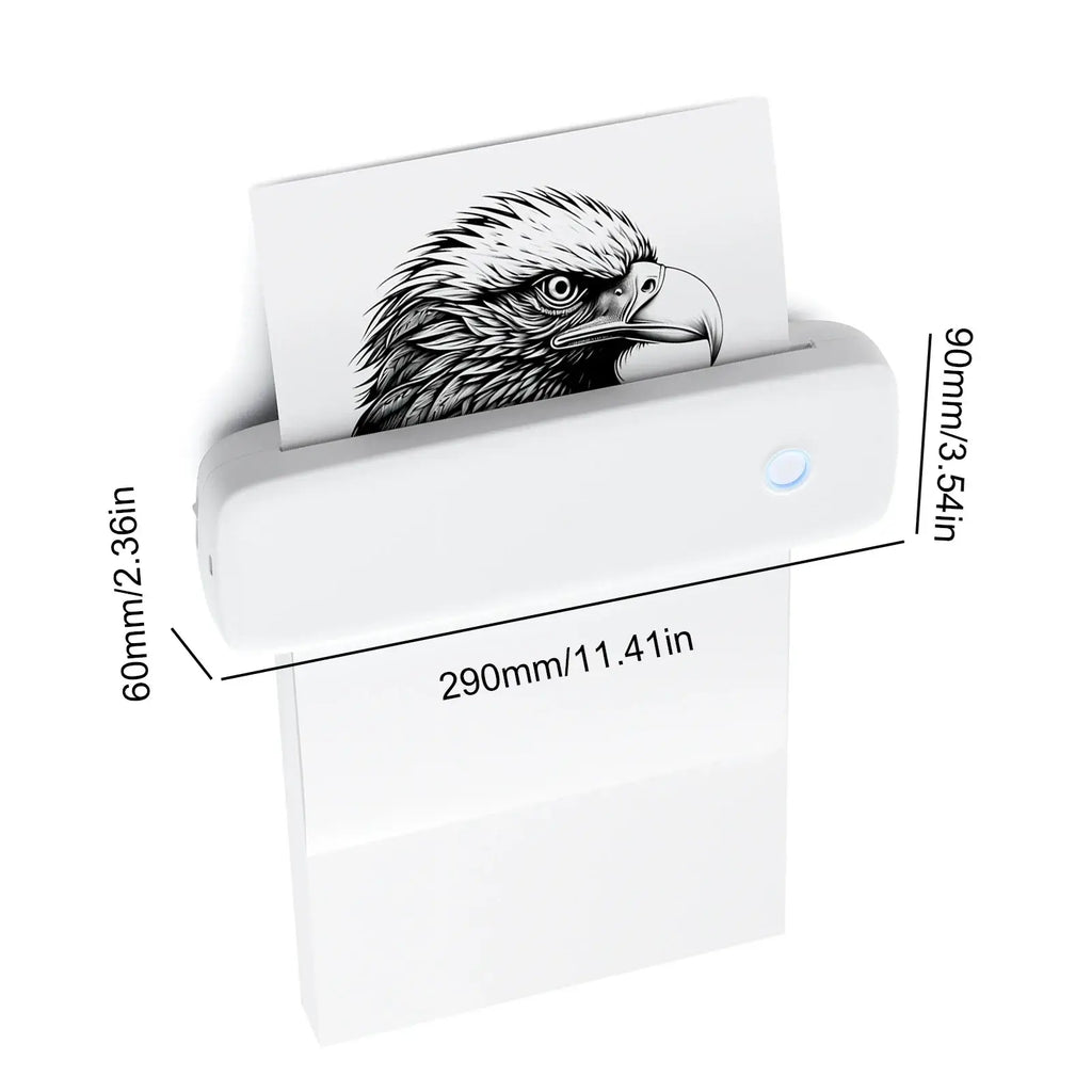 Portable Thermal Transfer Printer Wireless&USB Connect with Mobile Computer 56mm/77mm/107mm/210mm/216mm