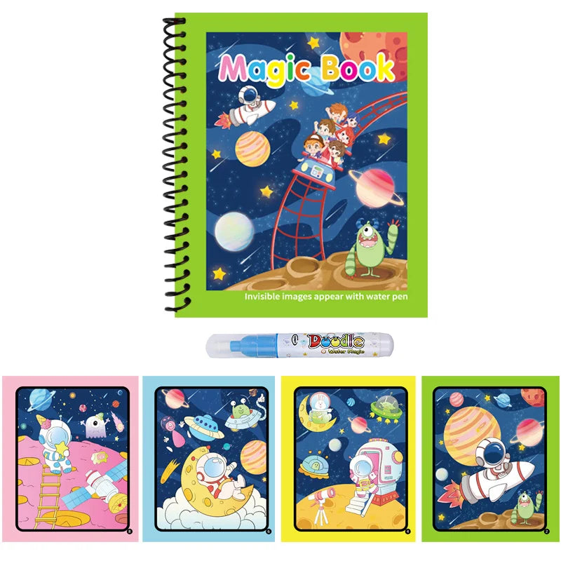 Reusable Water Drawing Book | Mess-Free Magic Painting Pad for Kids