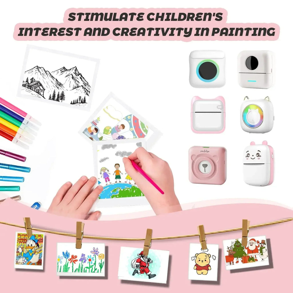 Mini Portable Printer Thermal Paper HD 57*25mm Universal Self-adhesive Roll Paper Label Sticker For Phone Printing Picture Photo