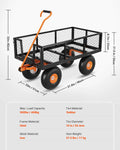 HiMISS Heavy Duty Gardening Cart 3 In 1 Pull Wagon