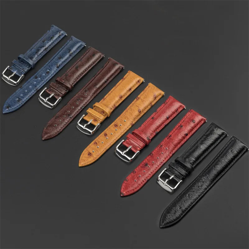 Garmin 18/20/22mm Quick Release Ostrich-Pattern Leather Band