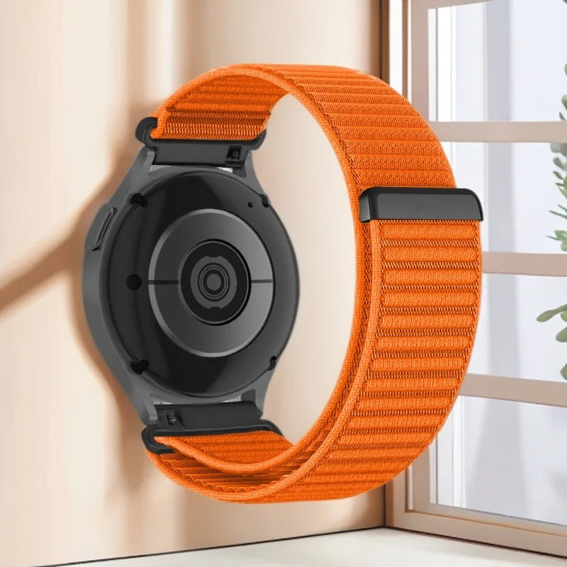 Garmin 18/20/22mm Quick Release Woven Nylon Hook-and-Loop Band with Metal Ring