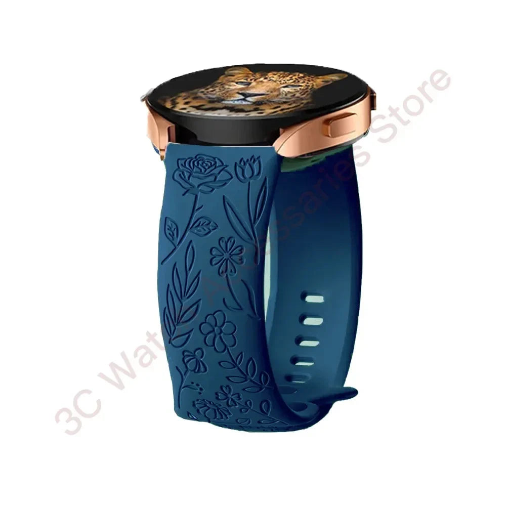 Huawei Watch & Watch GT Rose Engraved Silicone Band