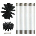Dryer Vent Cleaning Kit With Flexible Rods And Chimney Brush